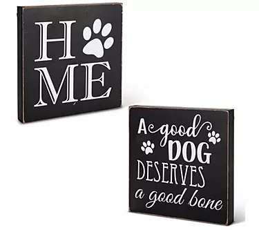 Set of 2 Wood Dog-Themed Wall Decor by Gerson Co.