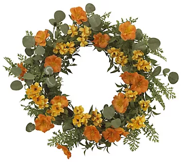 24-in D Spring Flower Wreath by Gerson Co