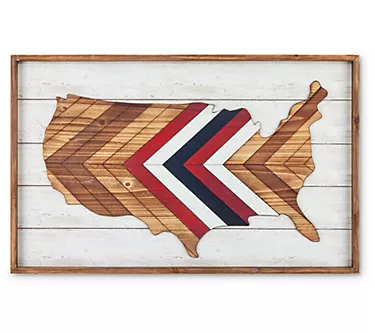 Wooden America Map Wall Decor by Gerson Co.