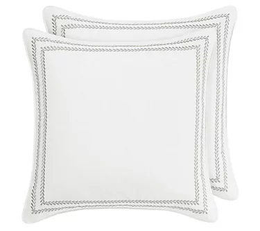 Laura Ashley Stitched Vine Grey European Sham