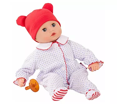 Gotz Boy Muffin 13" Doll in Red White & Blue Footed Pajamas