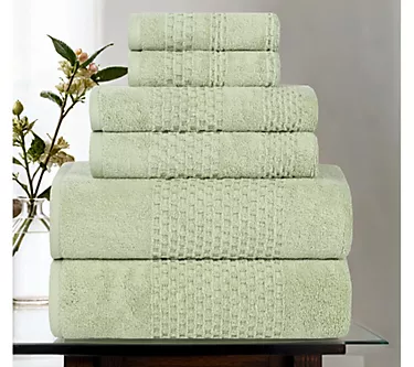 Superior 6-Piece Playa Zero Twist Cotton SolidTowel Set