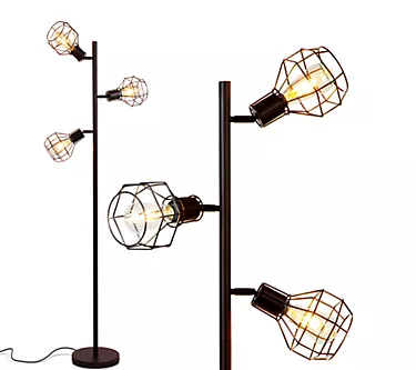 Brightech Robin 64"H Classic Black LED Cage Floor Lamp