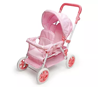 Badger Basket Folding Double Front-to-Back DollStroller