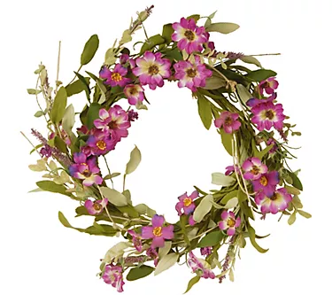 National Tree Company 20" Garden Accents PurpleDaisy Wreath