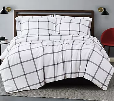 Truly Soft Printed Windowpane Full/Queen DuvetCover Set 1 375422-truly-soft-printed-windowpane-full-queen-duvetcover-set-1.webp