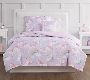 My World Rainbow Unicorn Twin 3-Piece ComforterSet