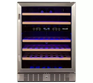 NewAir Wine Cooler Builtin Dual Zone 46 BottleStainless Steel