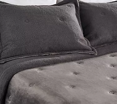 Berkshire Velvetsoft and Sherpa Coverlet Set - King