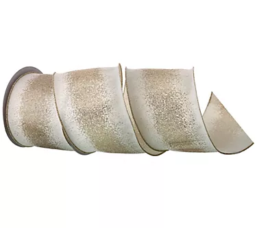 4"X10y  Center Dupion Ribbon by Valerie