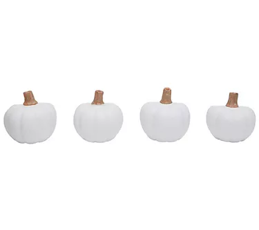 C&F Home Pumpkin Figures Extra Small - White Matte Set of 4