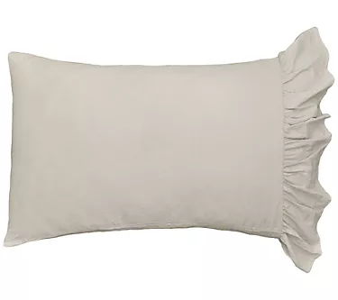 C&F Home Ruffled Pillowcase Natural