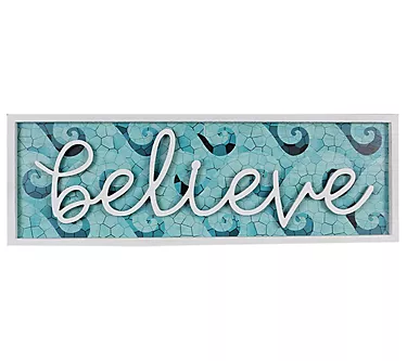 Young's Mosaic Believe Wall Sign