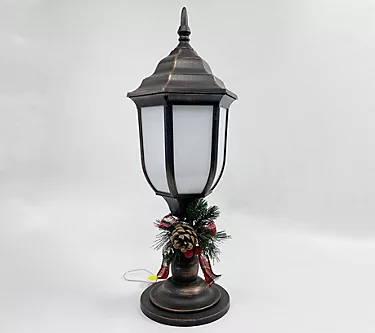 18.7"H Brushed Bronze Plastic Lantern by GersonCo 1 375888-18-7-h-brushed-bronze-plastic-lantern-by-gersonco-1.webp