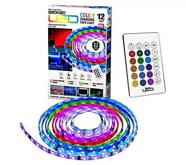 Bell + Howell LED Color Changing Tape Light w Remote Control