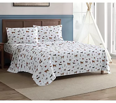 Eddie Bauer Kids Buddy And Friends Brown Twin Sheet Set