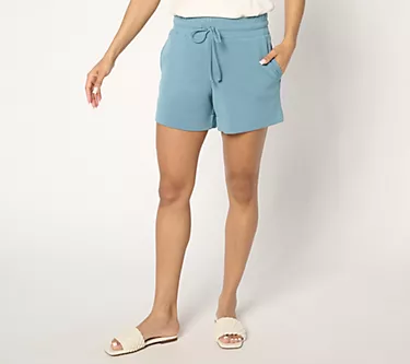 Belle by Kim Gravel ScubaLuxe Sunset Hues 5" Wide Hem Short