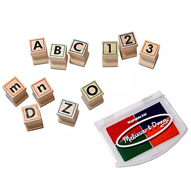 Melissa & Doug Wooden ABC Activity Stamp Set