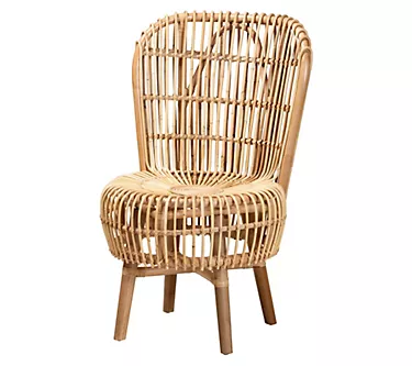 bali & pari Nagoya Natural Rattan Tall Lounge Chair