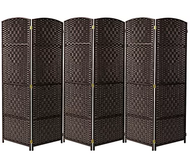 Sorbus Extra Wide - Diamond Weave Room Divider6 Panels