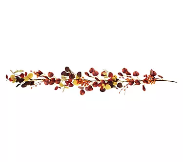 Northlight 5' x 8" Berries and Leaves Harvest Garland Unlit
