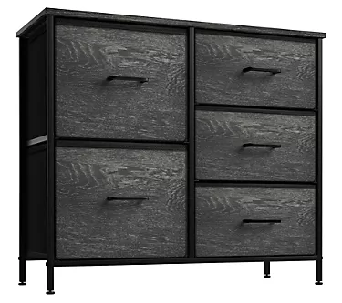 Sorbus Dresser with 5 Faux Wood Drawers