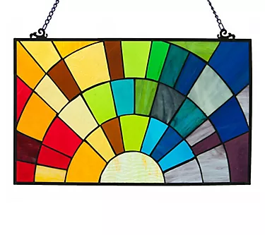 River of Goods 12"H Stained Glass Ray of Sunshine Window Pane