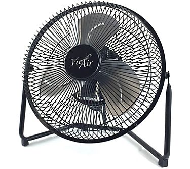 Vie Air 9" High-Velocity Tilting 3-Speed MetalFloor Fan