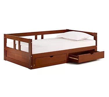 Alaterre Furniture Melody Extendable Daybed Frame with Trundle