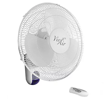 Vie Air 16" 3 Speed Plastic Wall Fan in White
