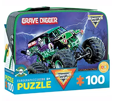 Eurographics Monster Jam Puzzle & Lunch Box - Grave Digger