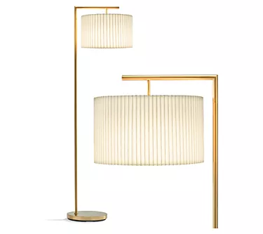 Brightech Monta ge Modern 60" A rc LED Pleated Shade Floor Lam