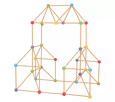 Everest Crazy Forts - Mega Kit, 108pc Rod & Ball Set