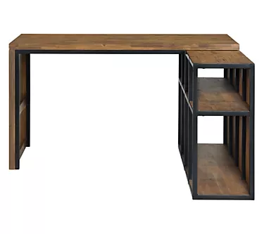 Alaterre Furniture Lloyd 55" Corner Desk Storage Credenza