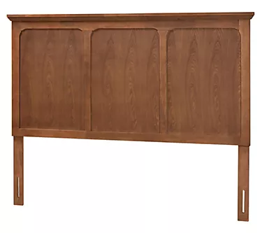 Baxton Studio Alarice Ash Walnut Wood Queen Headboard