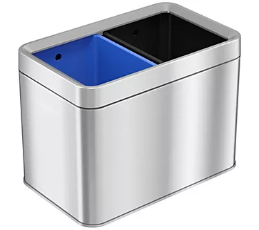 iTouchless 5.3-Gallon Dual-Compartment Open-TopTrash Can