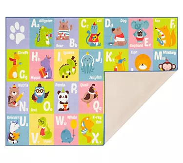 KC Cubs ABC Alphabet: Animal Rug - 8x10'