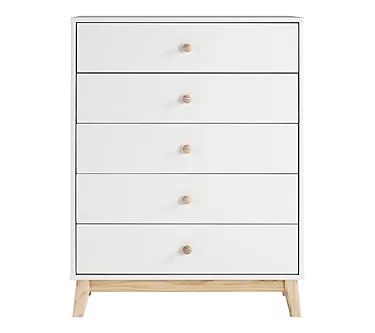 Alaterre Furniture MOD 5-Drawer Chest Dresser w/ Metal Glides