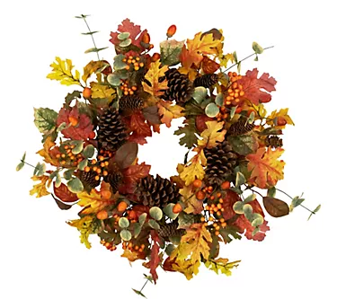 Northlight Berries and Pinecones Harvest Wreath26" Unlit 1 377191-northlight-berries-and-pinecones-harvest-wreath26-unlit-1.webp