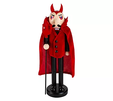 Northlight Devil Holding Pitch Fork Halloween Nutcracker 14"