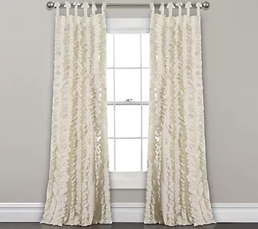 Sophia Ruffle Set of 2 Window Curtains by LushDecor