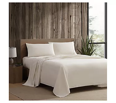 Eddie Bauer Oyster Grey Cotton Percale Queen Sheet Set
