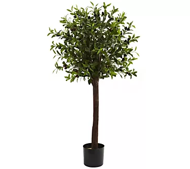 4' Olive Topiary Tree by Nearly Natural