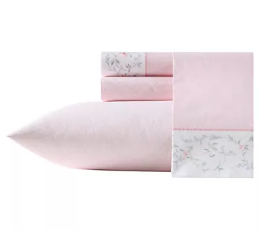 Laura Ashley Victorian Scroll Pink King Sheet Set