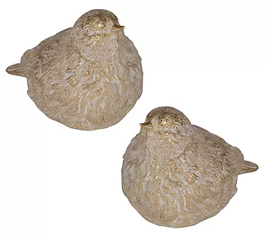 Barbara King Set of 2 Pudgey Antique Gold Warblers