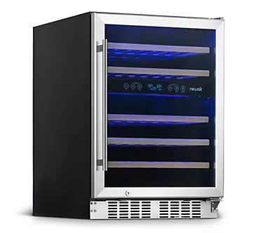 NewAir 24" Buil t-in 46 Bottle Dual Zone Compr essor Wine Frid