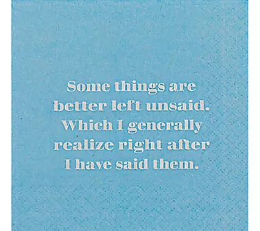 Mary Phillips Things Better Left Unsaid S/4 Cocktail Napkins