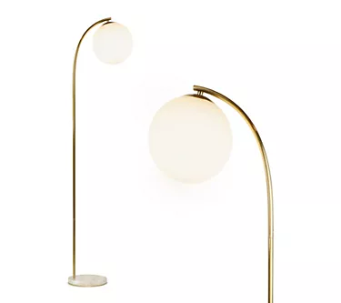 Brightech Luna Drop 75 in. LED Marble Base ArcLamp