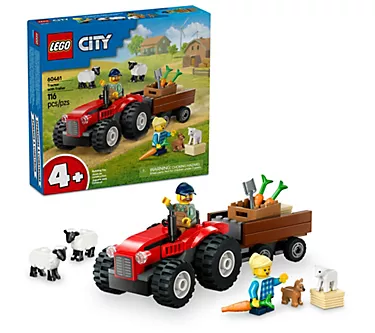 LEGO City Red Farm Tractor with Trailer & SheepToy Playset 1 378091-lego-city-red-farm-tractor-with-trailer-sheeptoy-playset-1.webp