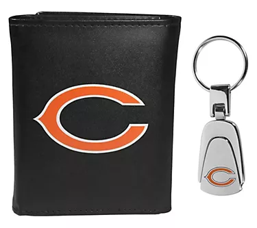 Siskiyou Sports NFL Tri-fold Wallet & Steel KeyChain